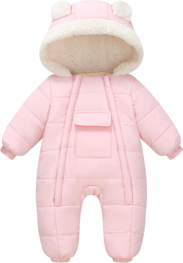 Baby Girls Boys Snowsuit Winter Clothes Jumpsuit Romper Infant Hooded Fleece Coat Jacket Outwear