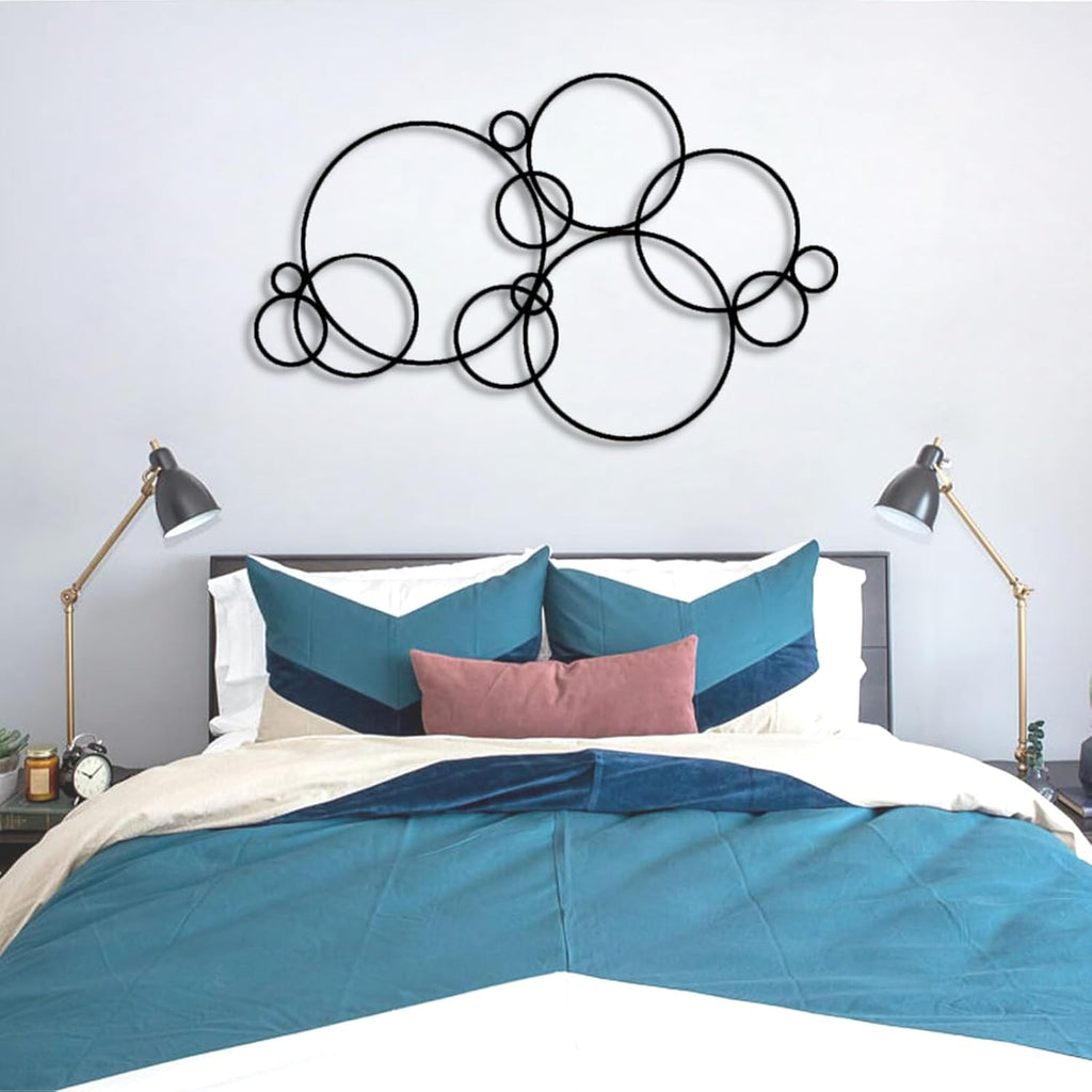 Metal Wall Art, Geometric Metal Wall Art, Abstract Bubbles Metal Wall Art, Modern Metal Wall Art, Geometric Wall Art