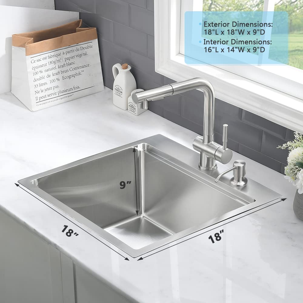 18x18 Bar Sink Drop In Wet Bar Sinks Small Kitchen Sink Workstation