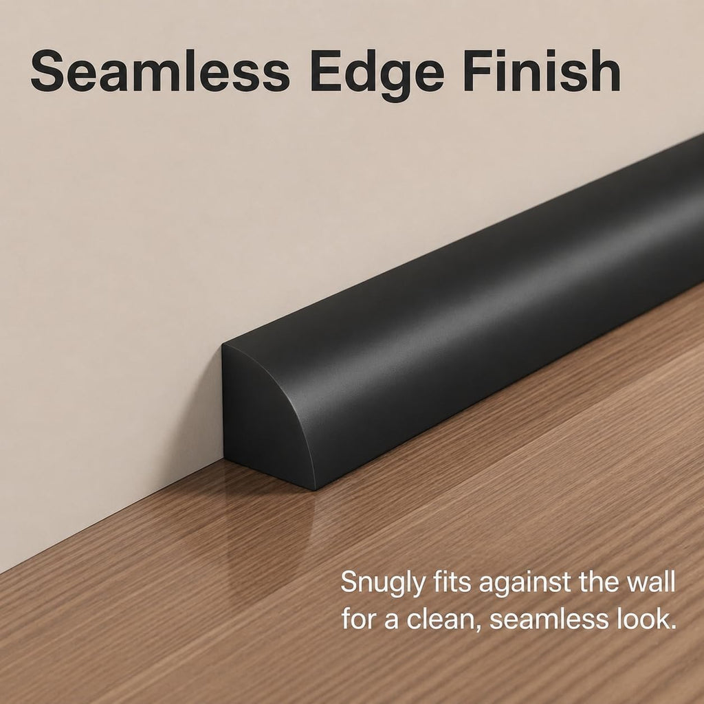 0.25" x 0.25" Mini Quarter Round Molding,10FT Self Adhesive Flexible Trim for Small Gaps, Countertop Wall Seam