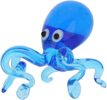 Octopus Blue - Blown Glass Octopus Sea Animal Marine Life Figurine Ornament Decor or Fish Tank Aquarium in Italy