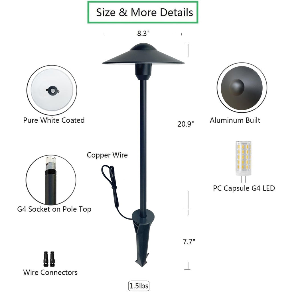 Cast Aluminum Low Voltage Landscape Path Area Spread Lighting
