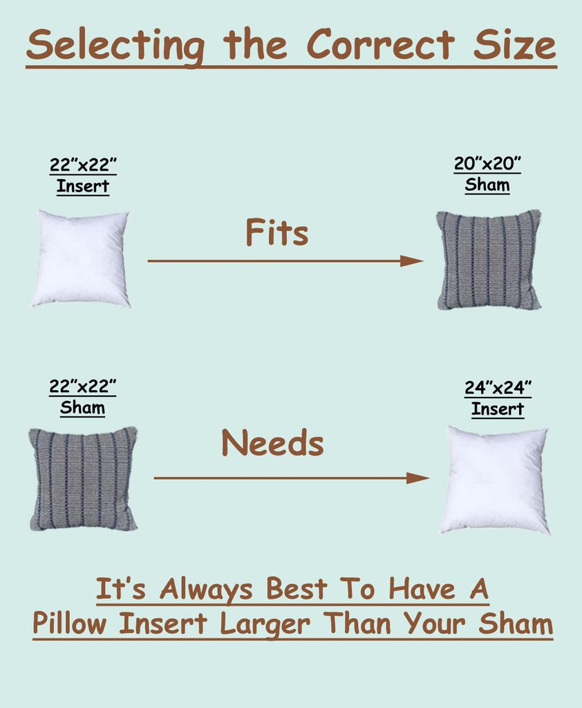 Premium Polyester Pillow Insert - 22x22 Soft Decorative Pillow