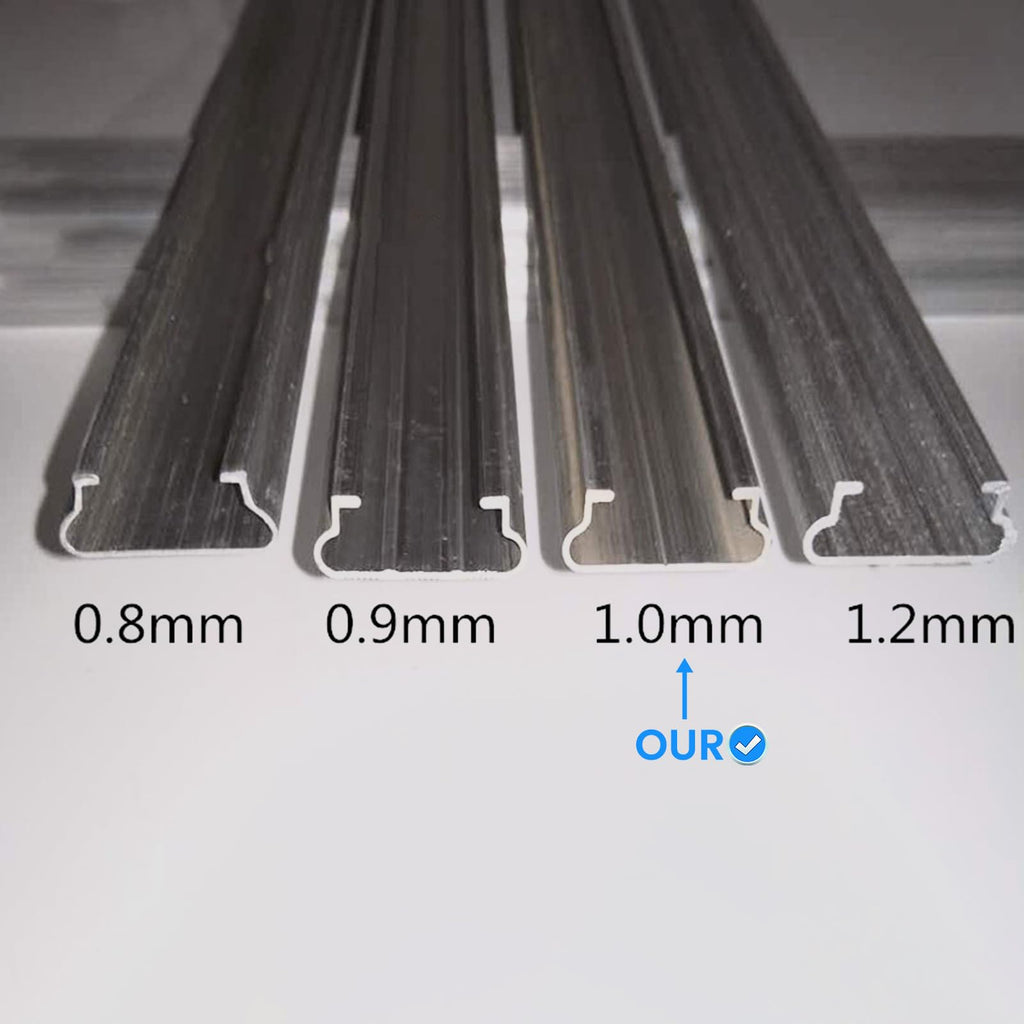 20 Set 6.6 Ft Greenhouse Lock Channel and Spring Wire, Aluminum Alloy Lock Channel and PVC Coated Spring Wires for