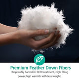 Twin Lightweight Feathers Down Fiber Comforter, Light Warmth Luxury Duvet Insert for Hot Sleepers/Wa