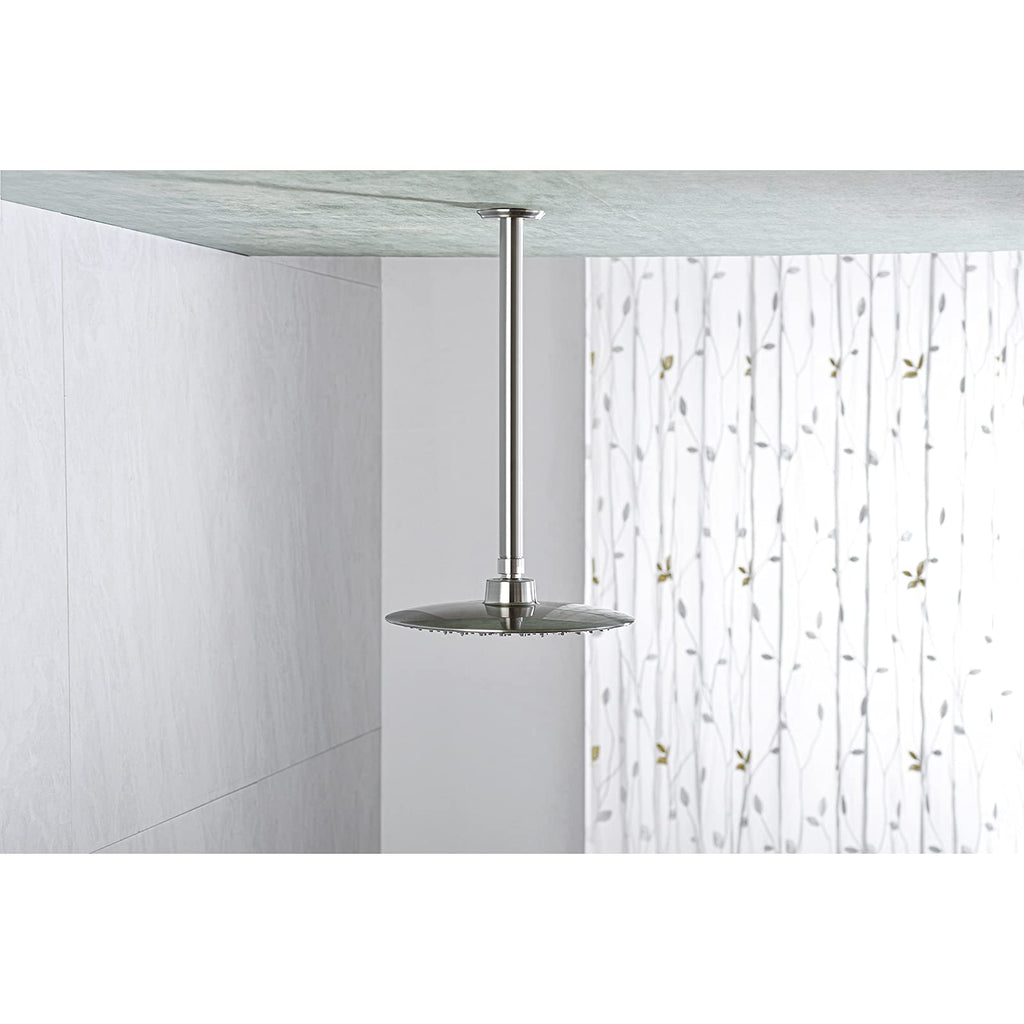 12 Inch Brushed Nickel Ceiling Mount Shower Arm for Rain Shower Head