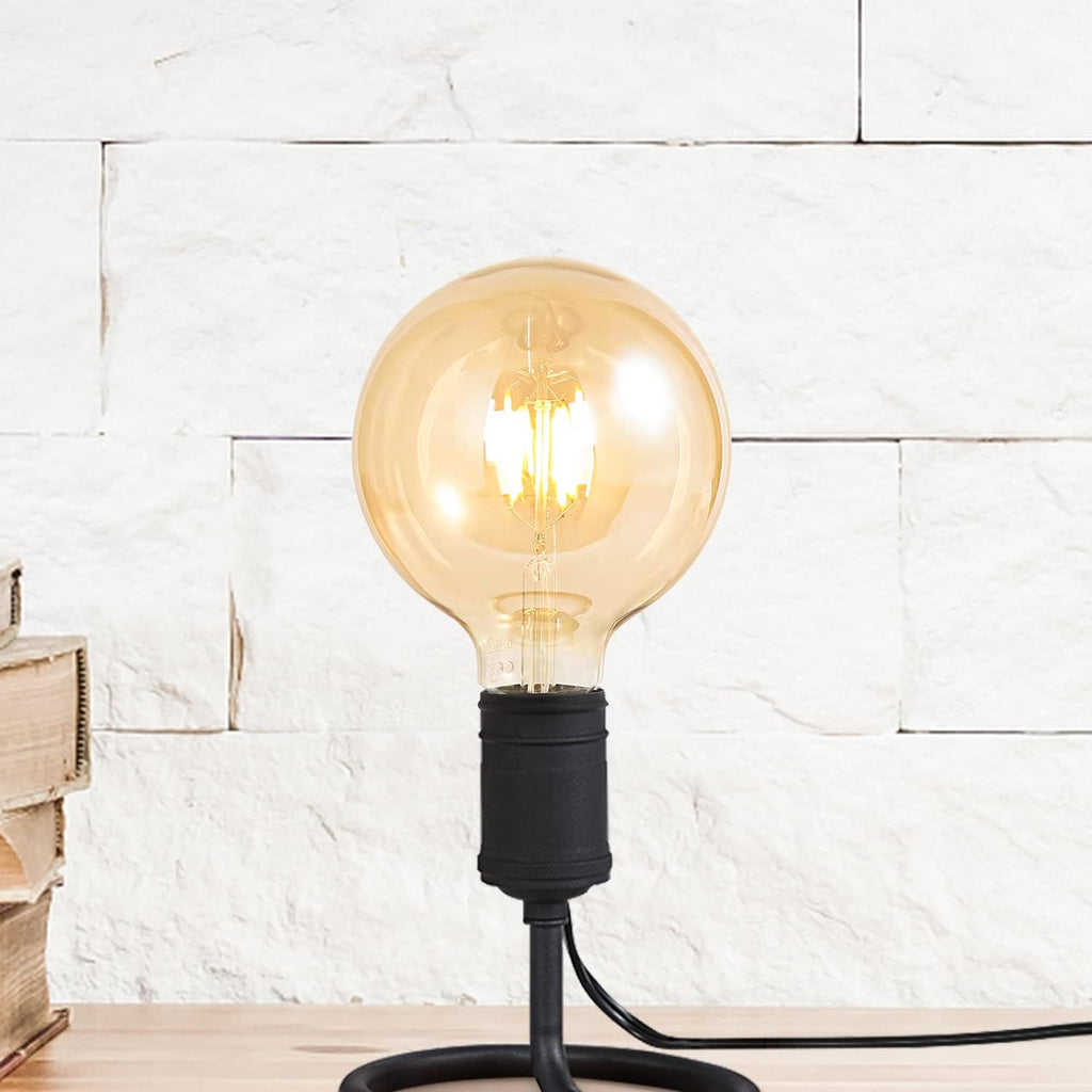 LED Bulbs 60 Watt Equivalent, 2 Pack 6W G125 Led Globe Bulbs, Antique Vintage Light Bulbs Amber, E26 LED Edison Light