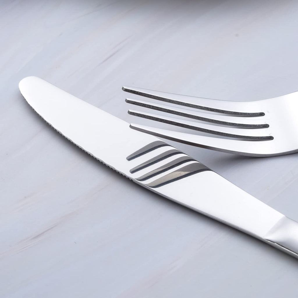 60-Piece Silverware Set for 12, Stainless Steel Flatware Cutlery Set for 12, include Fork, Knife and Spoon Set
