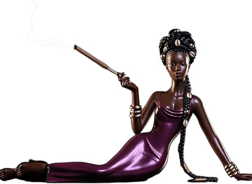 Abstract Meditation Female Aromatherapy Statue Incense Burner(Option C)