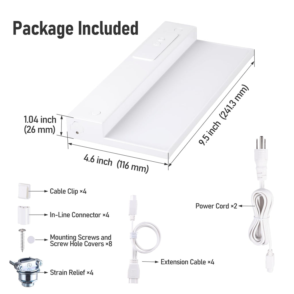Ultra-Slim LED Under Cabinet Lighting Fits 12" Cabinets
