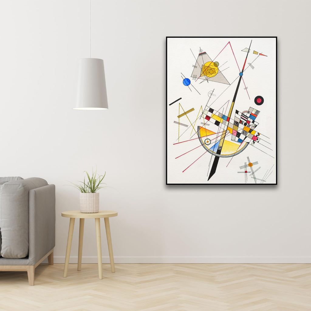 Wassily Kandinsky Canvas Wall Art Delicate Tension Poster Abstract Classic Art Reproduction Master Painting Room