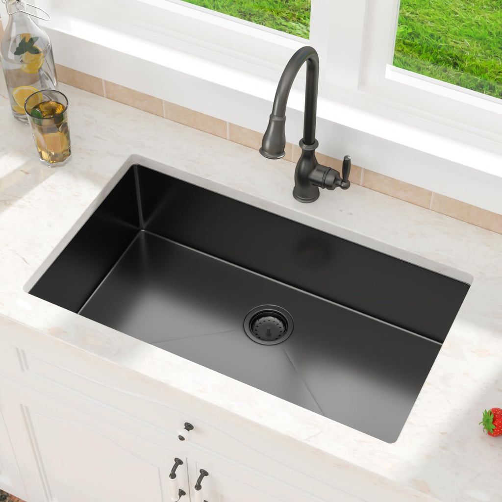 30 Inch Gunmetal Black Undermount Kitchen Sink
