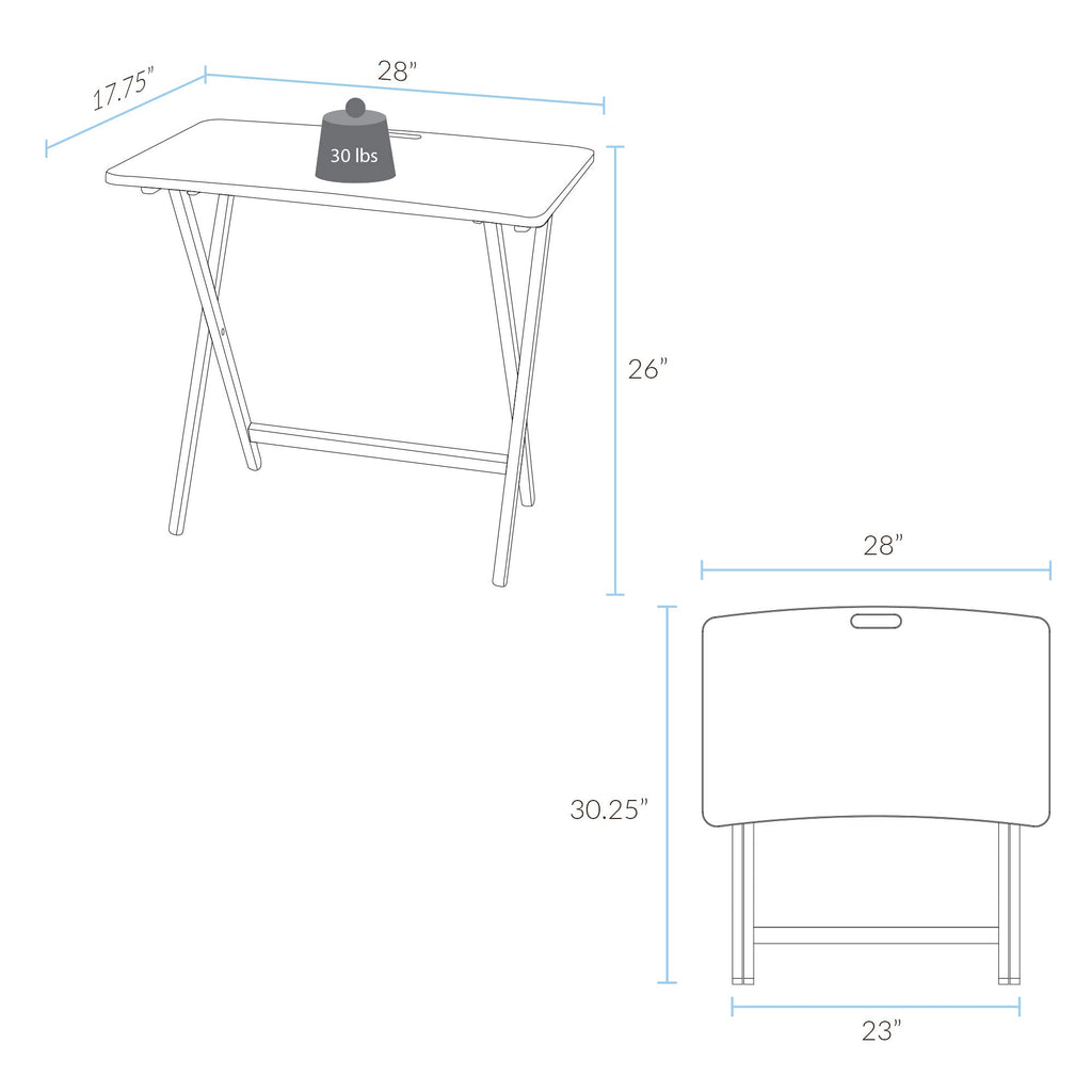 Presto Products Company Arizona Folding Table with Solid Red Oak, Warm Brown