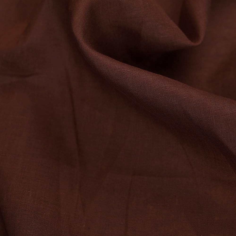 Japan Nature 100% Linen Fabric for Clothing, Home Decor, Pillow, Sofa, 55" Width, Craft by The Yard (Light Brown, 8