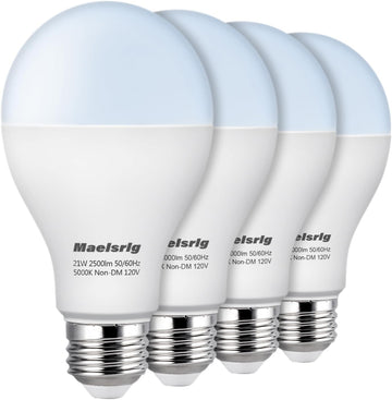 150 Watt Equivalent LED Bulb, 21W Super Bright 2500 Lumens A21 Light Bulbs, Daylight 5000K, Non-Dimmable, E26 Base