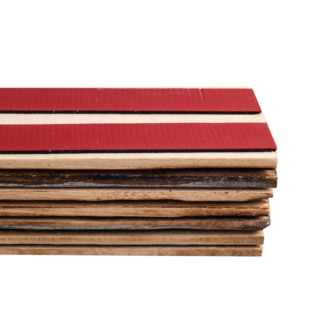 Peel & Stick Real Wood Planks, Rustic Reclaimed Barn Wood Paneling, Brown Gray Combinations, 10.5 sq. ft
