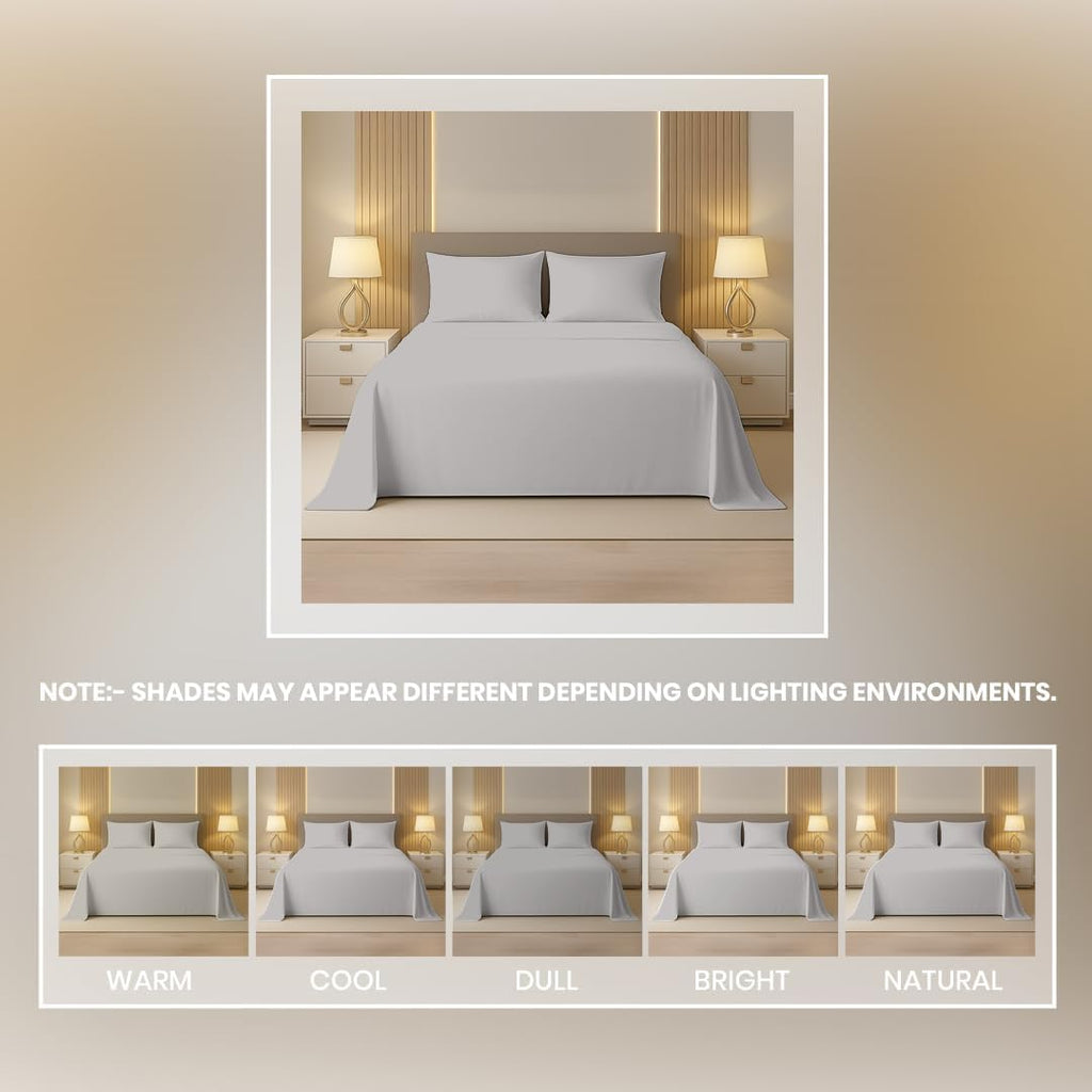 4 Pc Queen Sheet Set - 100% Egyptian Cotton Premium Hotel Luxury Bedding - Sateen Weave Soft Cooling Durable Bedsheet
