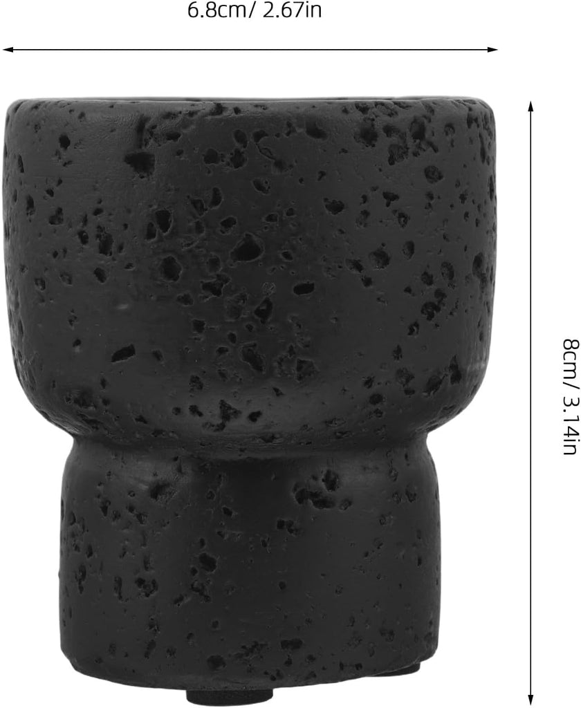 Travertine Match Holder | Concrete Matchstick Holder Jar for Candles or Bathroom Decor | 3.2x2.7x2.7in Storage Box