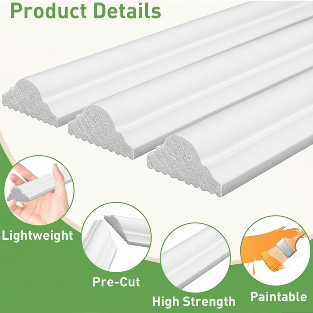 Pre Cut Wall Molding Kit, 3 Set Wainscoting Panels Peel and Stick