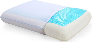 Cooling Pillow for Sleeping, Standard Size Cooling Memory Foam Pillow for Hot Sleepers, Reversible Ergonomic Design