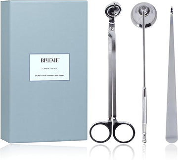 Candle Care Kit | 3-Piece Tool Set - Trimmer, Snuffer & Wick Pick