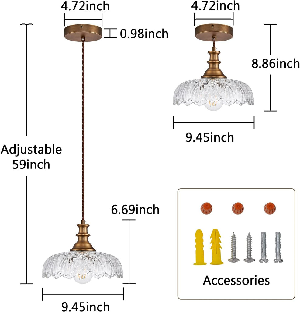 Vintage Pendant Lights Fixture Modern Pendant Lighting Fixtures Hanging Lamp for Kitchen Island Bedroom Living Room