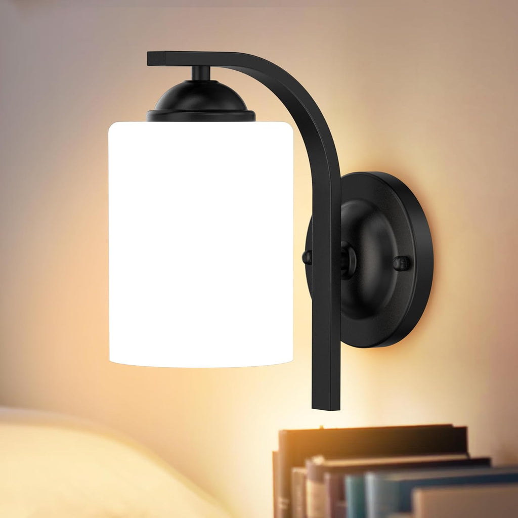Wall Sconces Lights Bathroom, Modern Vanity Light Fixtures, Matte Black Farmhouse Wall Mount Lighting, Hardwired Wall