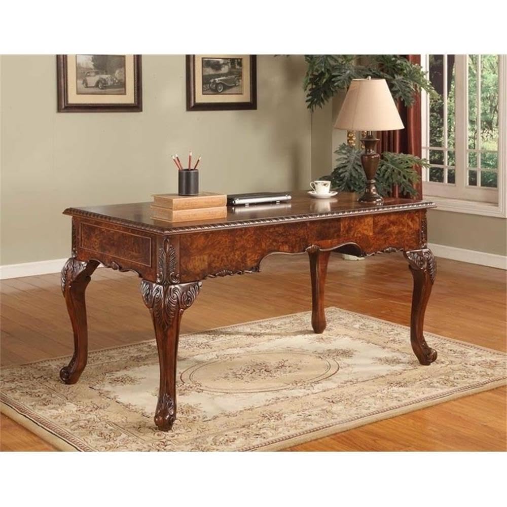 Chester 60" Rectangular Traditional Wood Executive Office Desk - Walnut