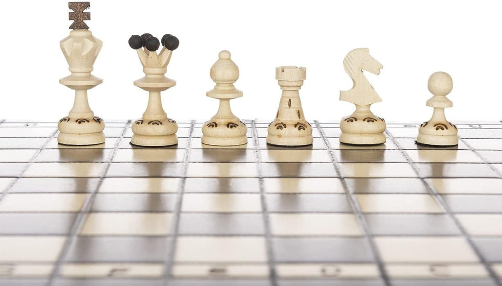 Beautiful Handcrafted Wooden Chess Set with Wooden Board and Handcrafted Chess Pieces - Gift idea Products (18.5" (47