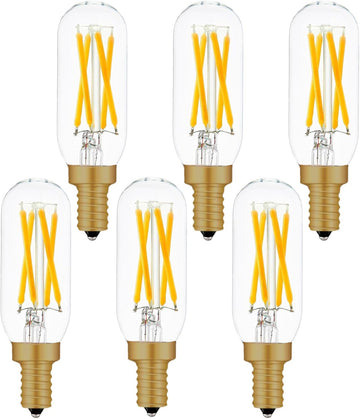 T6 LED Bulb Candelabra Dimmable 4W 2700K E12 Edison Bulb