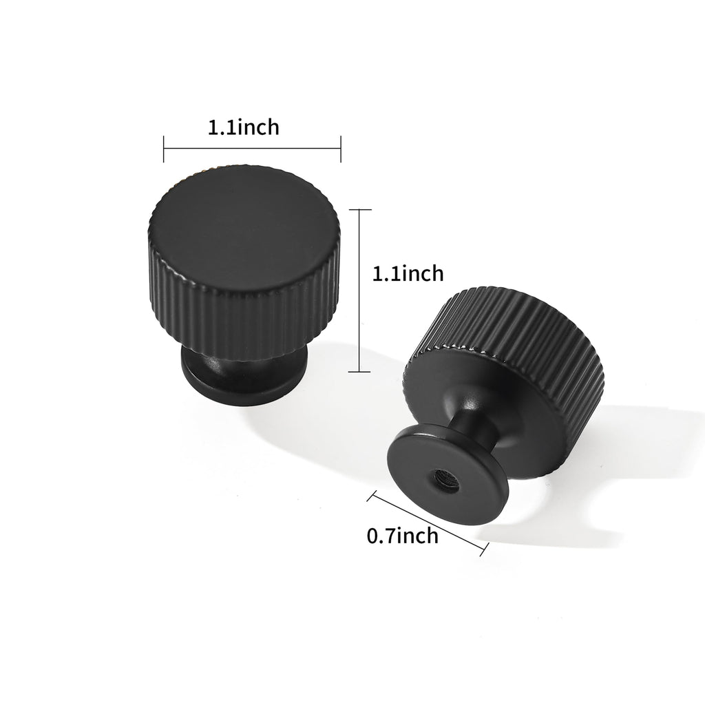 Large Knob 10-Pack,Matte Black Large Knob Cabinet Pulls, Kitchen Drawer Handles, for Dresser cabinets, cabinets, Door