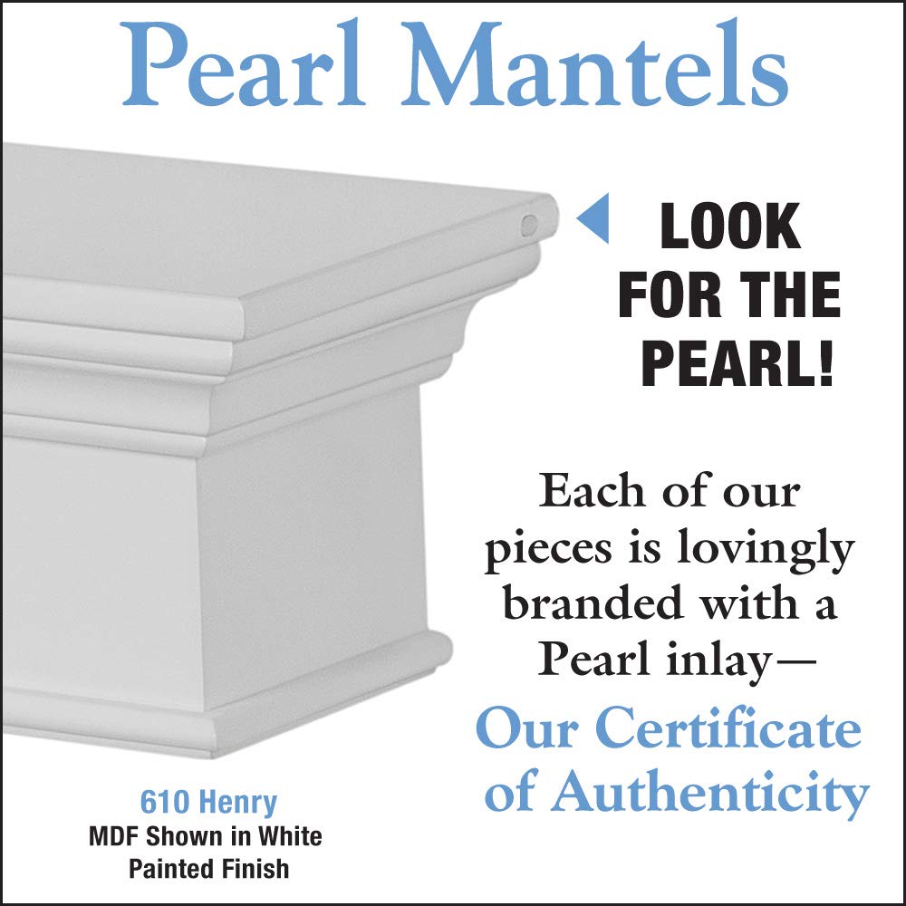 610-60 Henry Fireplace Mantel Shelf MDF, 60", White Paint