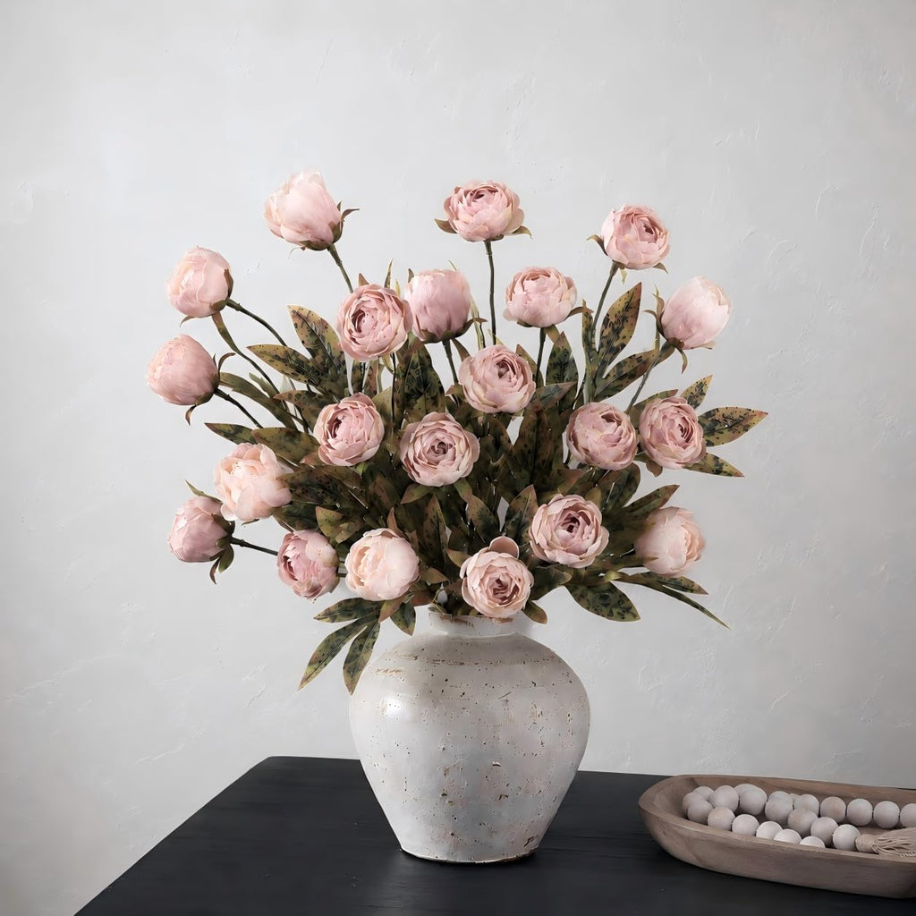 8 PCS 18" Faux Peonies Artificial Flowers Silk Flowers for Vase