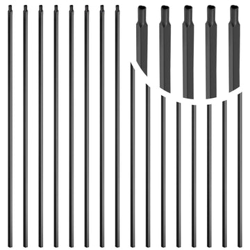 30 Pcs Iron Balusters for Staircase, 1/2" x 44" Wrought Iron Baluster, Square Metal Balusters Hollow Straight Iron