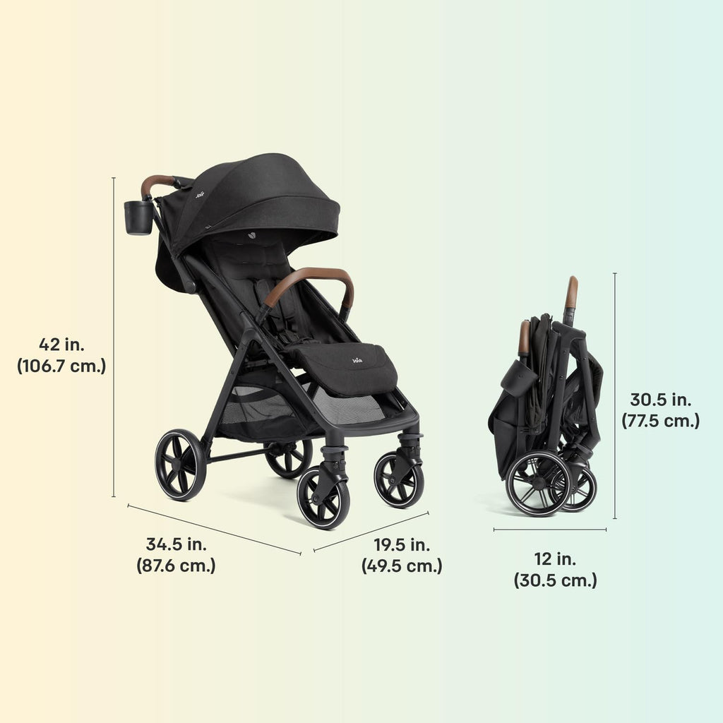 Joie Nutmeg Travel Stroller & Mint Latch Baseless Car Seat Travel System