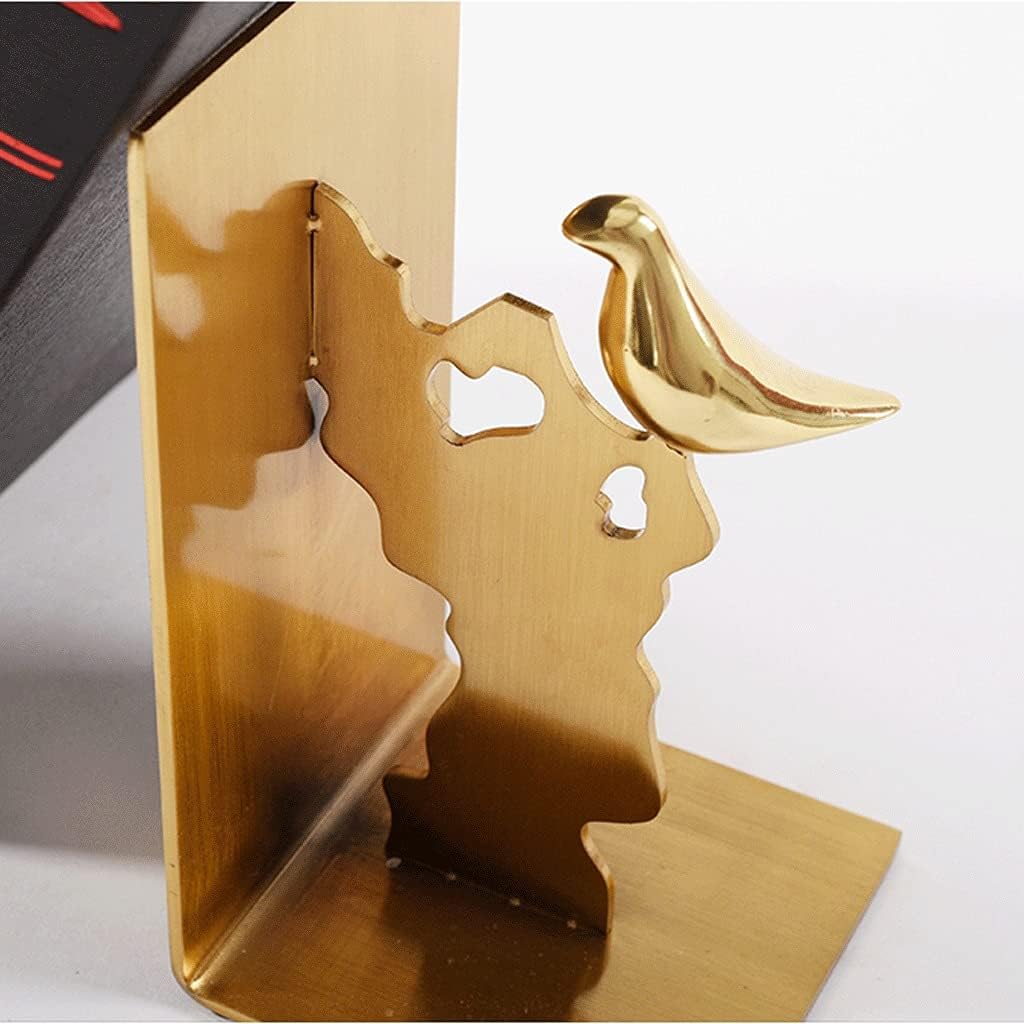 Ends Creative BookEnd Fashion Bookends Personality Modern Metal Bird Rockery BookEnds Office Practical Decoration
