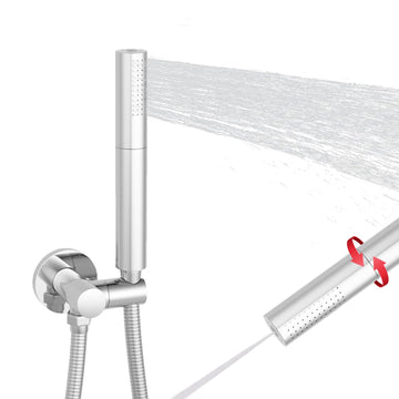 Hand Shower Head Chrome High Pressure Dual-Function Shower Wand
