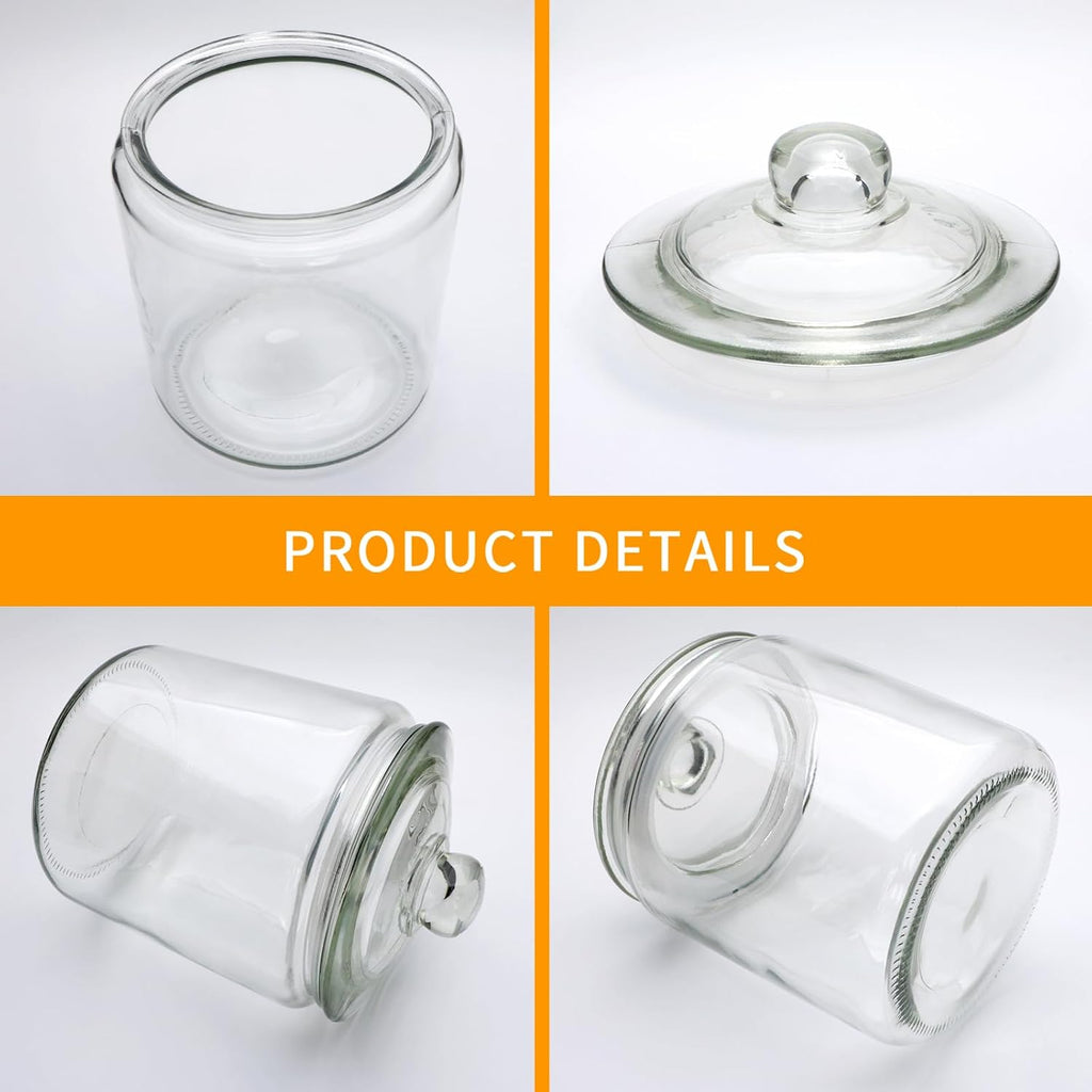 1 Gallon Glass Canister, Cookie Jar & Candy Jar with Airtight Lid, Large Food Storage Container for Buffet, Coffee &