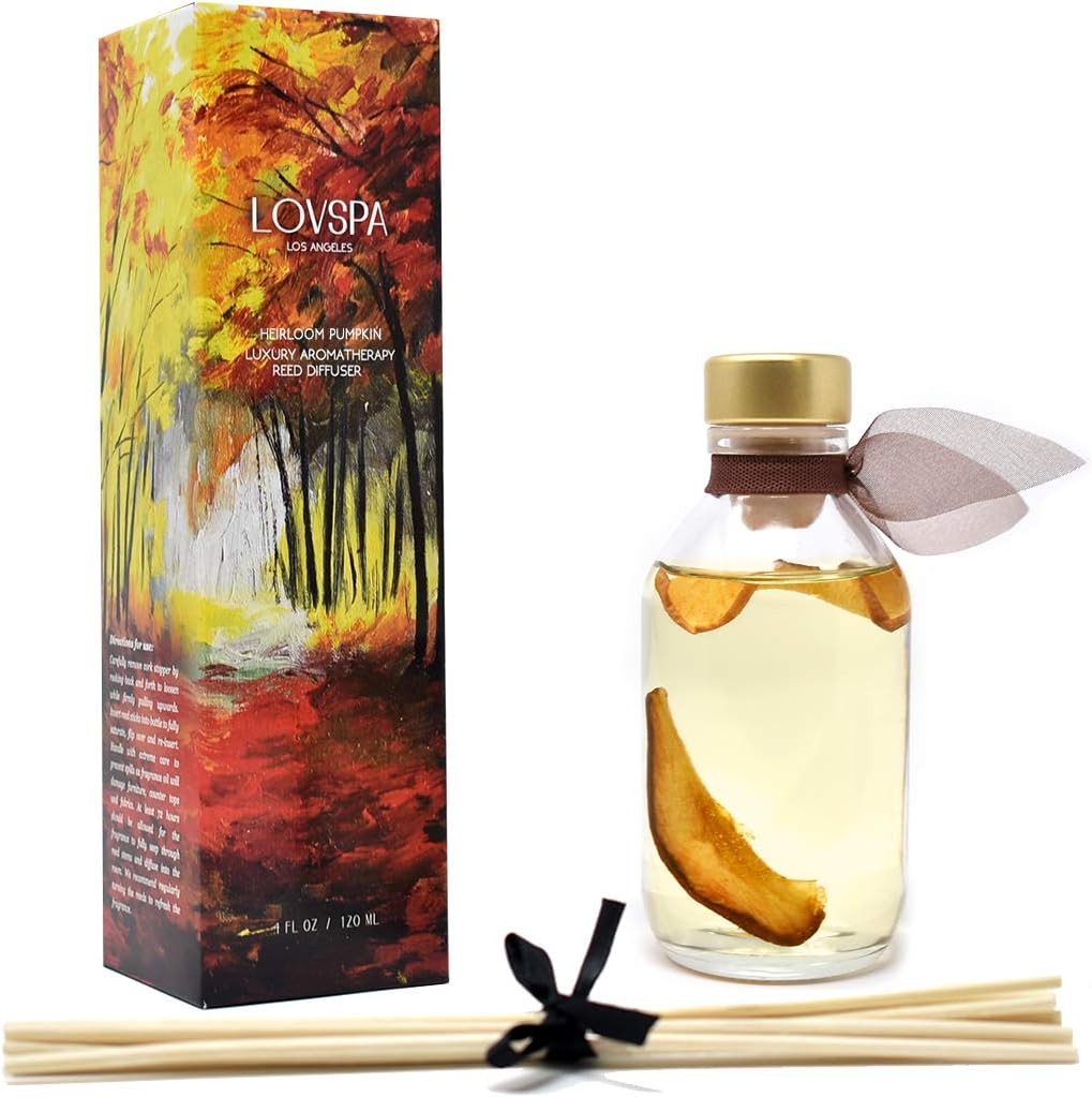 Reed Diffuser Set - Apple Harvest Scented Diffuser with Sticks - Set of 4