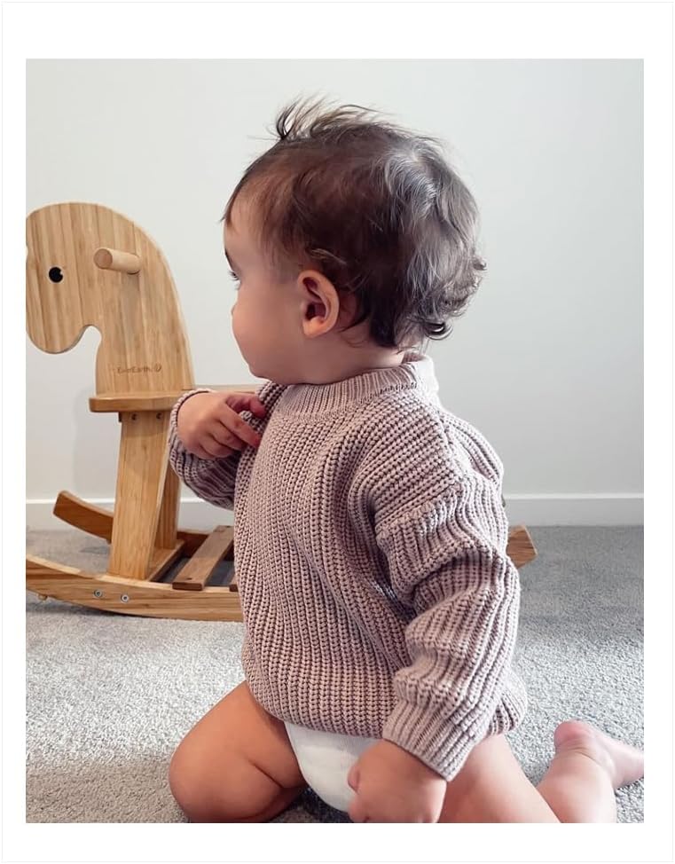 Baby Pullover Sweater Girl Boy Unisex Knit Blouse Sweatshirt Solid Long Sleeve Top Clothes