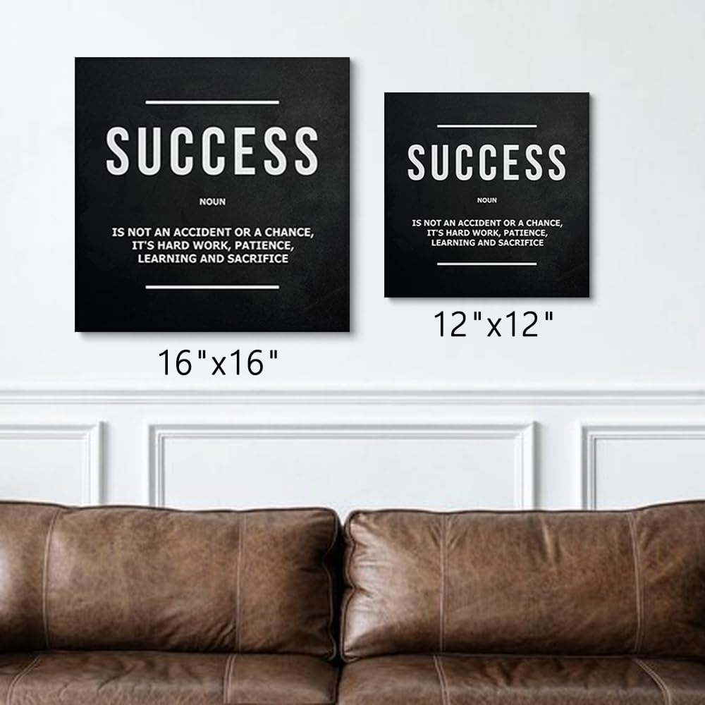 Inspirational Office Wall Art - Motivational Quotes - Encouraging Canvas Posters - Sayings for Wall Decor