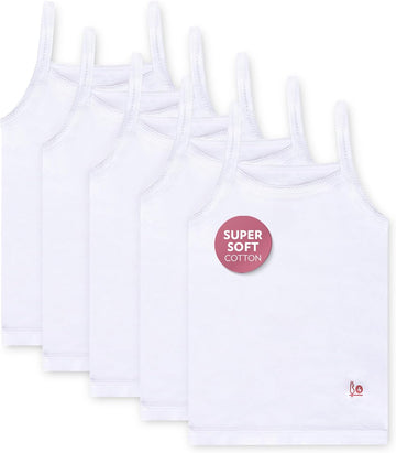 Girls Undershirts Cotton Cami Tank Tops 5 Pack