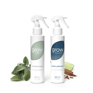 Certified Non Toxic, 100% Plant Based Fabric and Room Air Freshener Spray. Made with All Natural Essential Oils