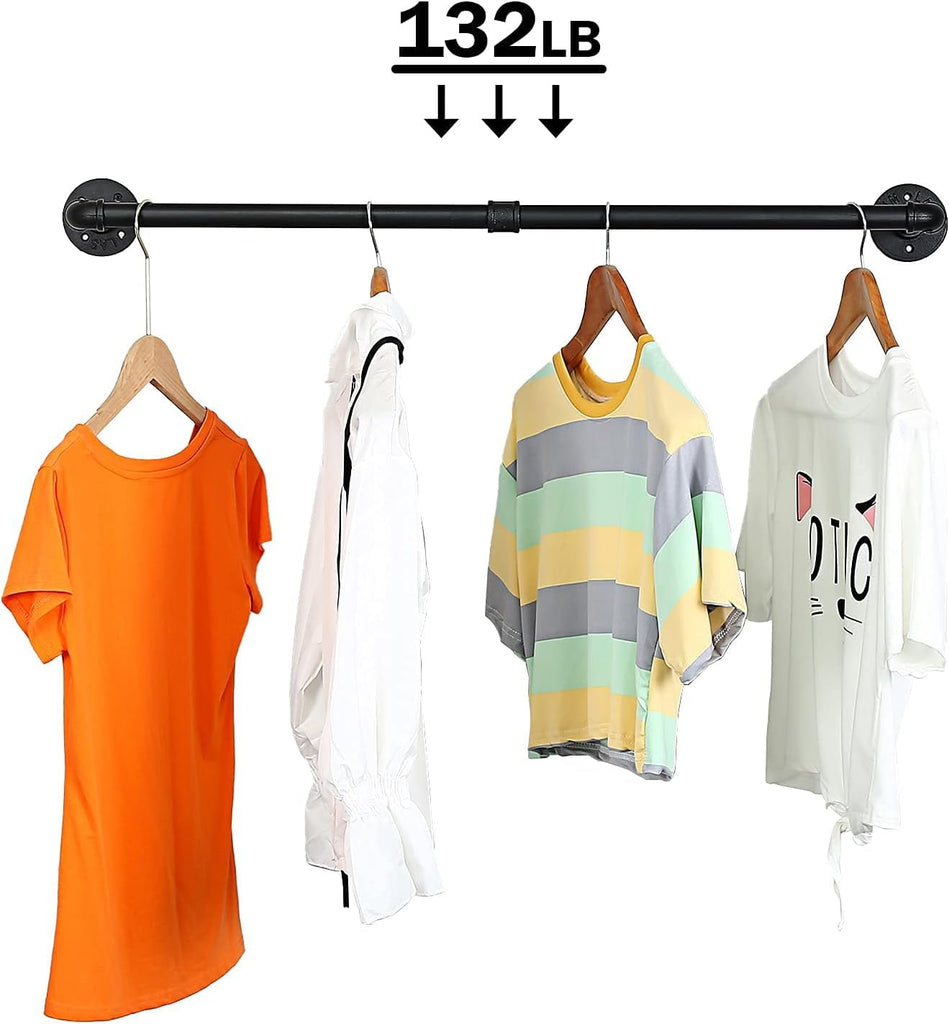 36" Wall Mounted Clothes Rack, Closet Rods for Hanging Clothes