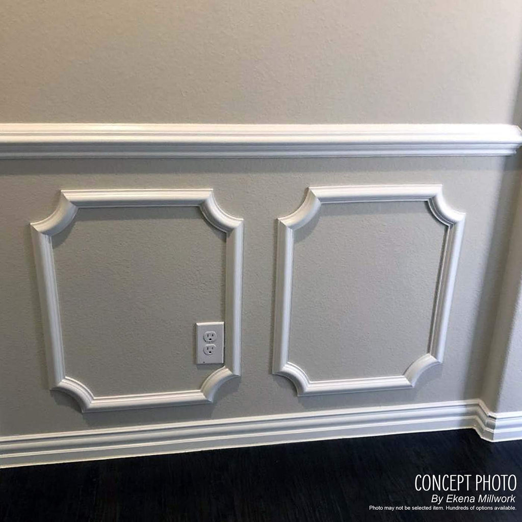 02 16"W x 24"H x 1/2"P Ashford Molded Scalloped Wainscot Wall Panel
