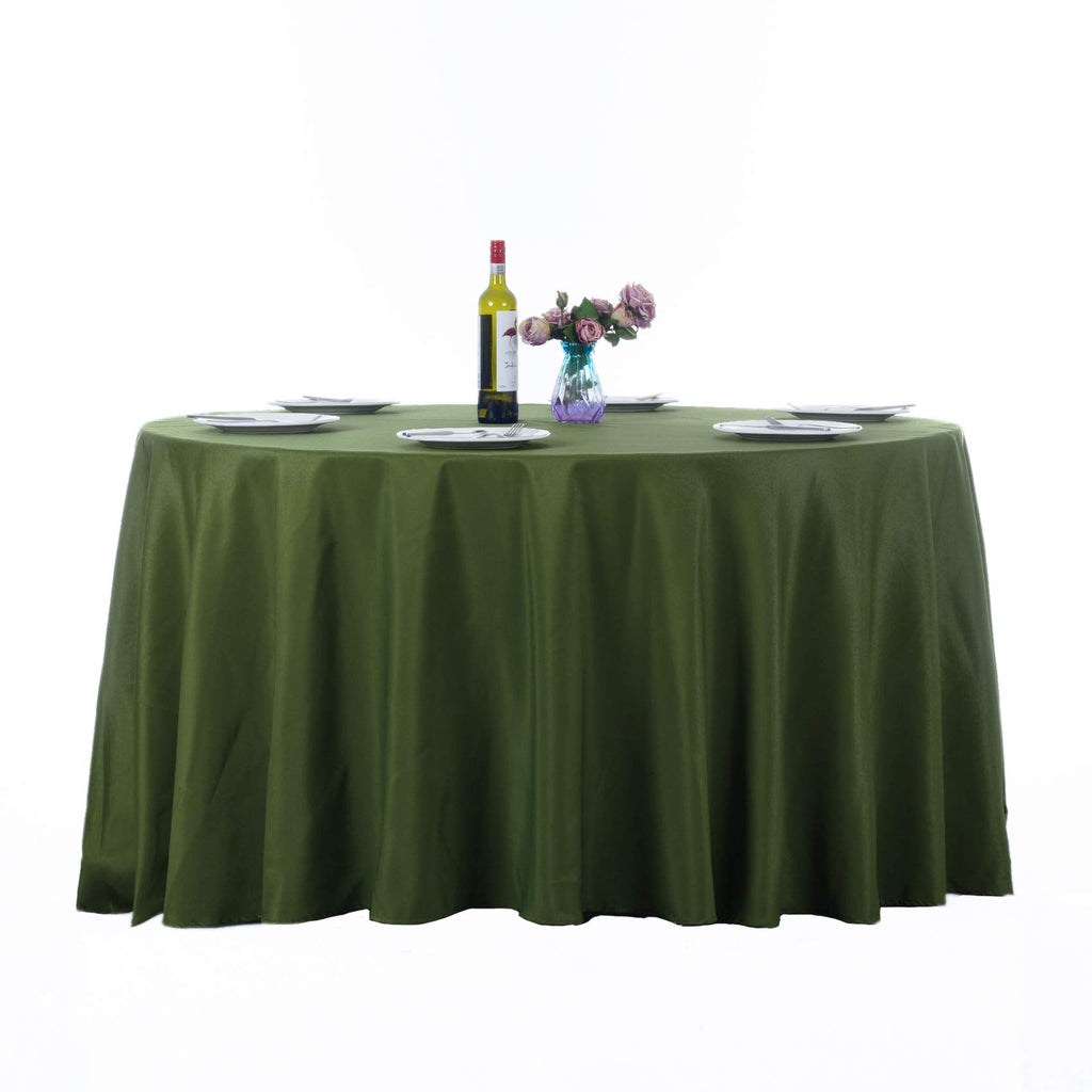 2pack 132 Inch Willow Round Tablecloth in Washable Polyester Fabric for Wedding/Banquet/Restaurant/Parties