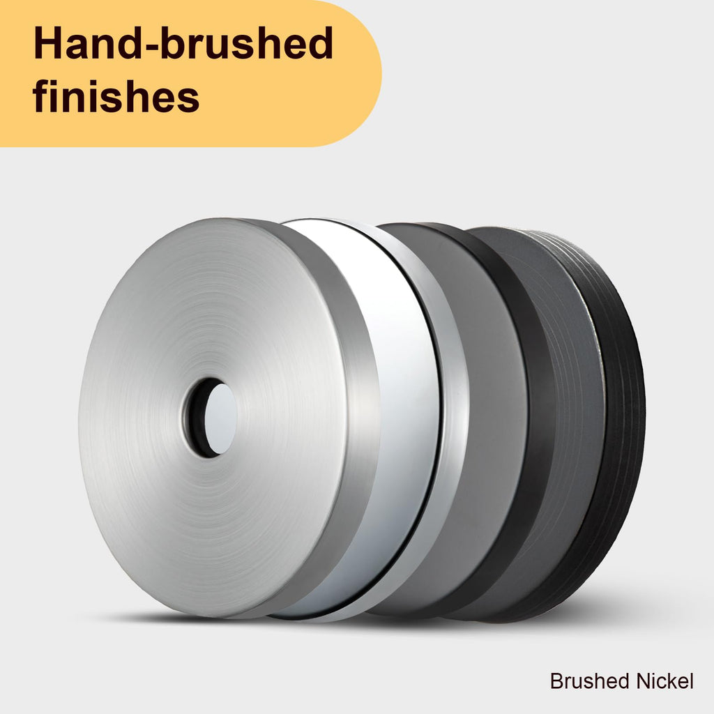 4.5" Extra Large Shower Arm Flange Brushed Nickel in Outer Diameter Replacement Shower Head Arm Escutcheon Plate
