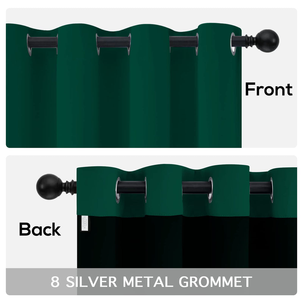 Emerald Green Blackout Curtains 84 inches, 52" Wide