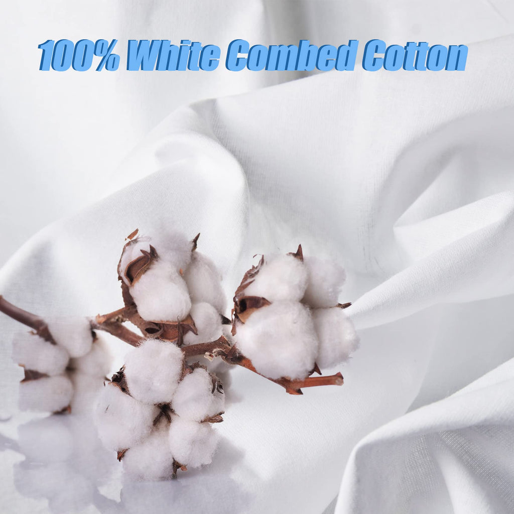 2 Yard White Twill Cotton Canvas Fabric, Natural Thick Cotton Poplin Fabric By The Yard, 59 Inches Wide 100% Cotton