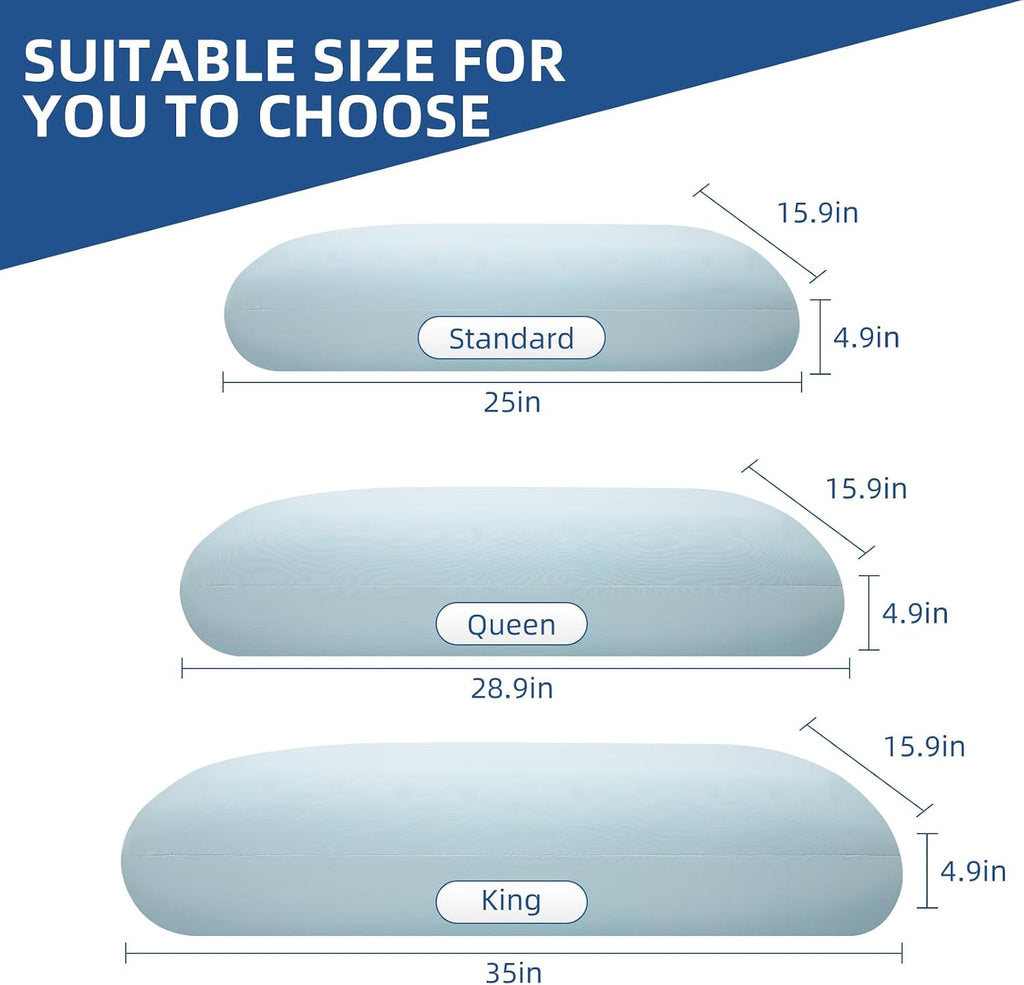 Cooling Memory Foam Pillow, Bed Pillow for Sleeping, King Size, Breathable Memory Foam, Premium Support with Washable